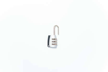 Padlock on white backgroundの写真素材