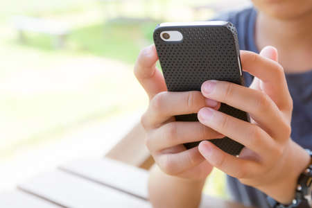 Boy with a smartphone
