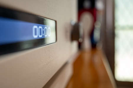 Microwave oven in the kitchen roomの写真素材