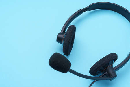 Headset isolated on color backgroundの写真素材