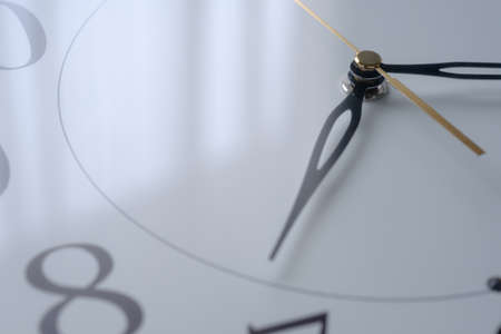 Close up of a clock isolatedの写真素材