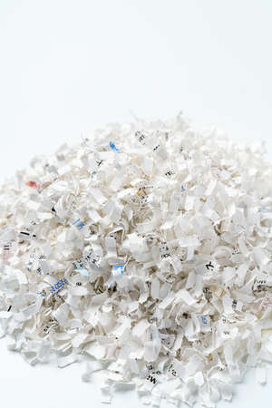 Close Up of Shredded Paper from a paper shredder.の写真素材