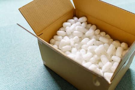 Cardboard box and  packing suppliesの写真素材