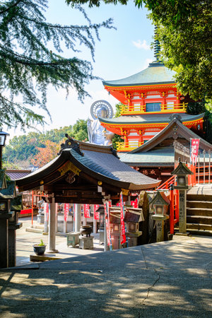 Chougosonshi-ji Temple in Nara, Japan (11-08-2022)のeditorial素材