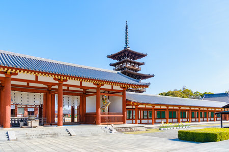 Yakushi-ji temple in Nara City, Nara Prefecture in Japan. (Taken on 03-20-2023)のeditorial素材