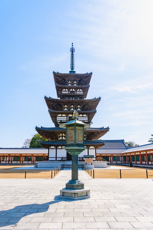 Yakushi-ji temple in Nara City, Nara Prefecture in Japan. (Taken on 03-20-2023)のeditorial素材