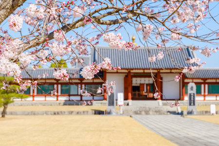 Yakushi-ji temple in Nara City, Nara Prefecture in Japan. (Taken on 03-20-2023)のeditorial素材