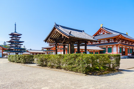 Yakushi-ji temple in Nara City, Nara Prefecture in Japan. (Taken on 03-20-2023)のeditorial素材