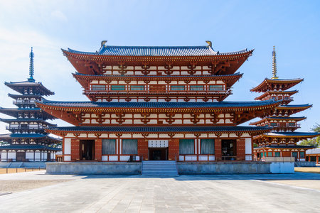 Yakushi-ji temple in Nara City, Nara Prefecture in Japan. (Taken on 03-20-2023)のeditorial素材