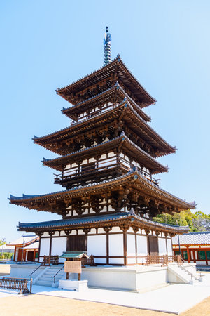 Yakushi-ji temple in Nara City, Nara Prefecture in Japan. (Taken on 03-20-2023)のeditorial素材