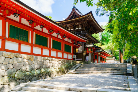 Isonokami-jingu shrine in Tenri city, Nara prefecture in Japan. (Taken on 04-27-2023)のeditorial素材