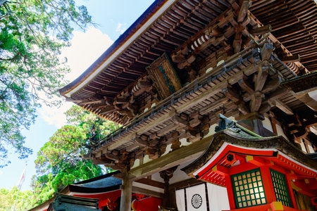 Isonokami-jingu shrine in Tenri city, Nara prefecture in Japan. (Taken on 04-27-2023)のeditorial素材