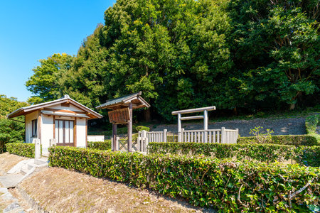 Ancient queen Himiko's Tomb 'Hashihaka' in Sakurai city, Nara prefecture in Japan. (Taken on 11-01-2023)のeditorial素材