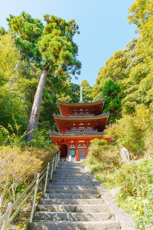 Matsuo-dera temple in Yamatokoriyama City, Nara Prefecture in Japan. (Taken on 11-08-2023)のeditorial素材