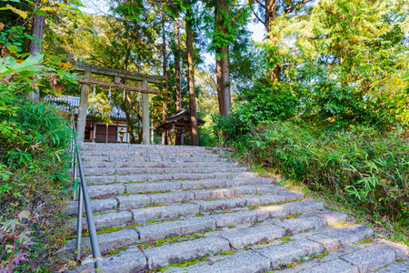 Matsuo-dera temple in Yamatokoriyama City, Nara Prefecture in Japan. (Taken on 11-08-2023)のeditorial素材