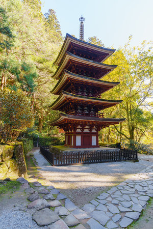 Murou-ji temple in uda city, nara prefecture in Japan. (Taken on 11-21-2023)のeditorial素材
