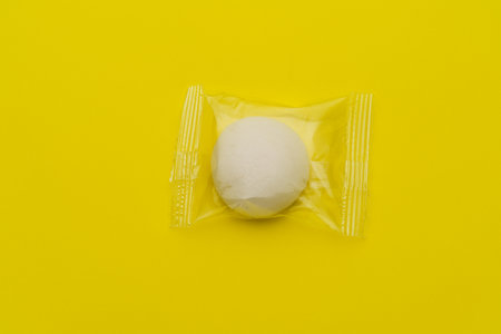 Individually wrapped Japanese rice cakes 'mochi'の写真素材