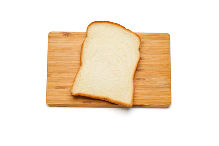 Sliced bread on white background