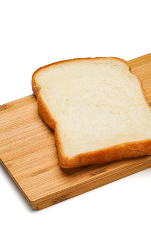 Sliced bread on white background