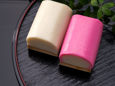 Traditional Japanese Red and White Kabokoの写真素材