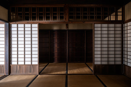 Japanese Heritage House with Tatami Floorの写真素材