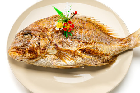 Japanese Grilled Fish on Plate for Ceremony