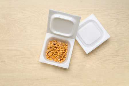 Japanese Natto for Healthy Breakfastの写真素材