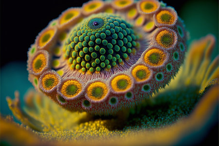 3d illustration of abstract geometric composition,digital art works. 3d rendering.の素材