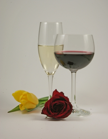 glass with wineの写真素材