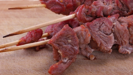 Barbecue of grilled turkeyの写真素材