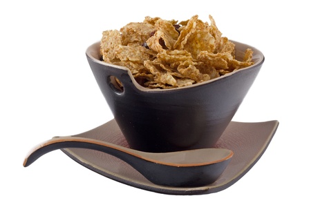 Muesli healthy food for a breakfast in a plateの写真素材