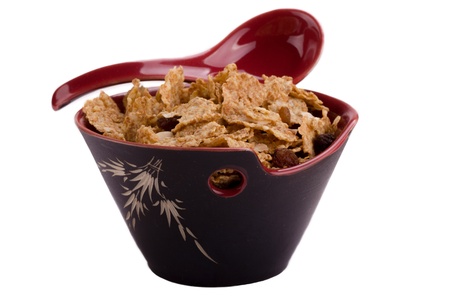 Muesli healthy food for a breakfast in a plate