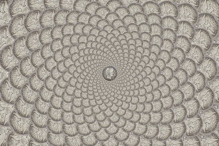 Pattern from a silver coin of a quarter of dollar - Barber coinage
