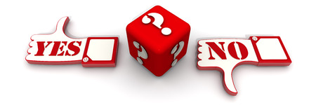 Yes or no Conceptの写真素材