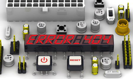 ERROR 404. The message on the display electronic circuit board