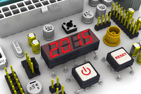 2015. The message on the display electronic circuit board
