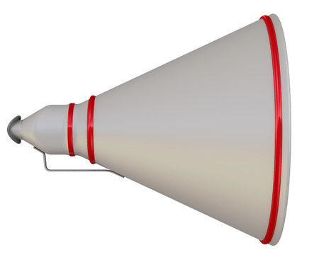 Three-dimensional illustration of the horn. Isolatedの写真素材