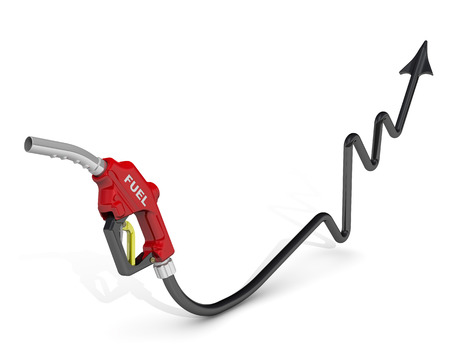 The chart of the growth in gasoline pricesの写真素材