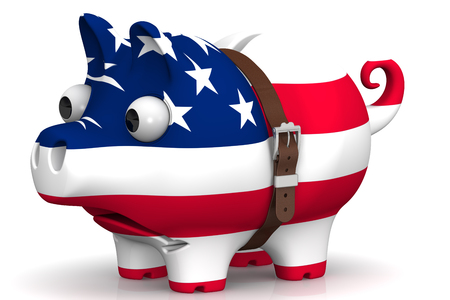 The economic crisis of the United States of America. Conceptの写真素材