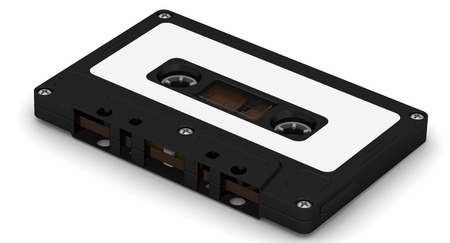 Black audio cassetteの写真素材