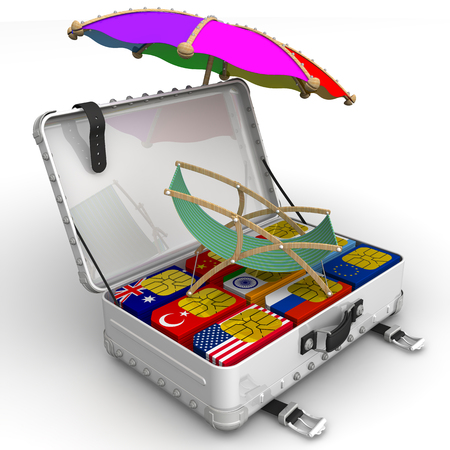 SIM-cards for travel. Conceptの写真素材