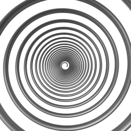 Gray helix isolated on a white background. 3D Illustrationの写真素材