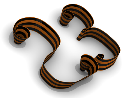 St. George ribbon in the shape of number 23の写真素材