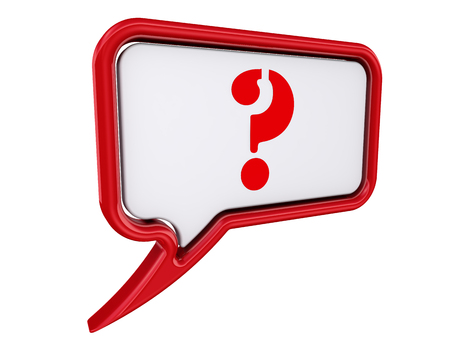 Question mark on speech bubblesの写真素材