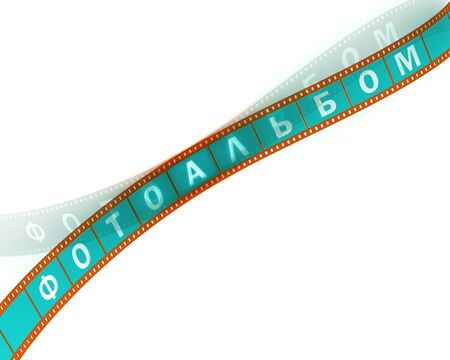 Photographic film with the Russian word photo album. Translation text: "photograph album"の写真素材