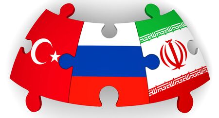 Cooperation of Russia, Turkey and Iranの写真素材