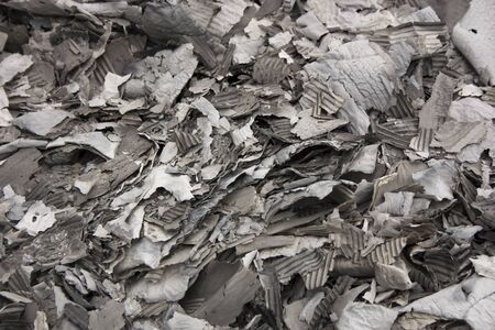 Ashes of a burnt cardboardの写真素材