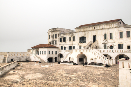 The Cape Coast Castle in Ghana is one of about forty "slave castles", or large commercial forts, built on the Gold Coast of West Africaのeditorial素材