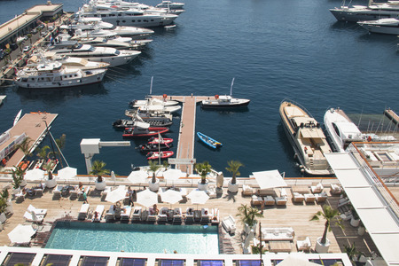 Yachts in the harbour of Monte Carlo in Monaco