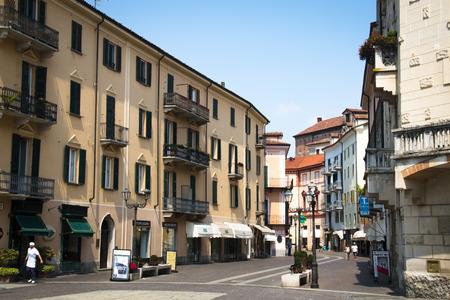 ACQUI TERME, ITALY - JULY 2016: Typical houses in the small mountain village Acqui Terme in the north of Italyのeditorial素材